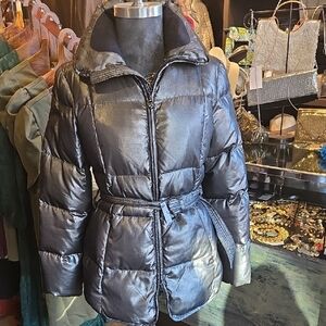 Ralph Lauren Shimmering Silver/Pewter Puffer Jacket